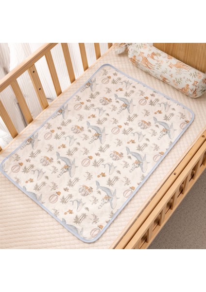 Kaymaz Su Geçirmez Bebek Bezi Pedi Yıkanabilir Adet Pedleri Nefes Alabilen Gazlı Bez Bebek Bezi Pedi Havlu 50*70CM (Yurt Dışından)