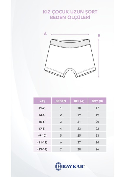 Kız Çocuk Pamuklu Renkli Baskılı Likralı Boxer Şort 3'lü PAKET 5893 Renkli indirimleri