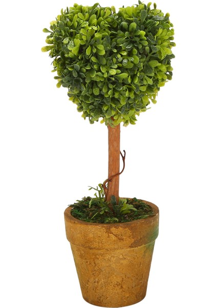 Plastik Bahçe Çim Topu Budama Ağacı Saksısı Kurutulmuş Bitki Düğün Parti Dekoru Için (Kalp Şeklinde) (Yurt Dışından)