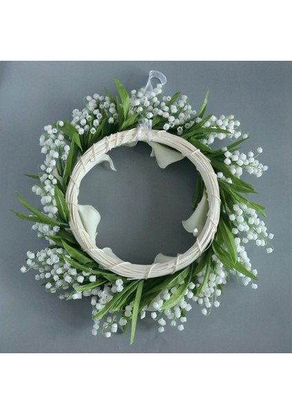 Yapay Calla Zambağı Kapı Çelengi, Beyaz Çiçek Çelengi, Ön Kapı Oturma Odası Duvar Bahçe Düğün Festival Dekoru (Yurt Dışından) modelleri