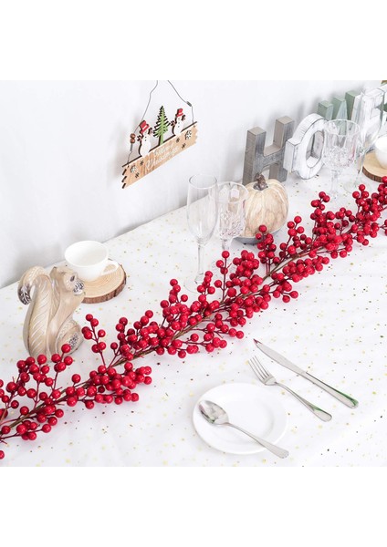 6.39FT Kırmızı Berry Noel , Kış Noel Dekor Için Şömine Dekorasyonu Için Esnek Yapay Berry (Yurt Dışından) indirimleri