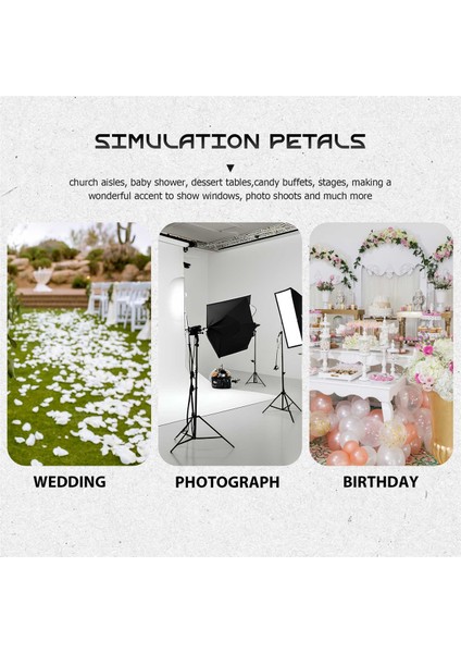 100 Adet/takım Ipek Gül Yaprakları Yapay Gül Çiçek Petal Düğün Parti Ev Otel Sevgililer Günü Dekorasyon Için, Beyaz (Yurt Dışından) fiyatları