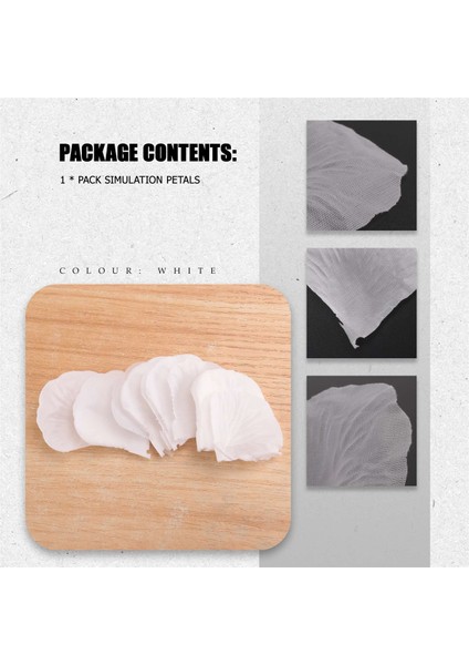 100 Adet/takım Ipek Gül Yaprakları Yapay Gül Çiçek Petal Düğün Parti Ev Otel Sevgililer Günü Dekorasyon Için, Beyaz (Yurt Dışından) indirimleri