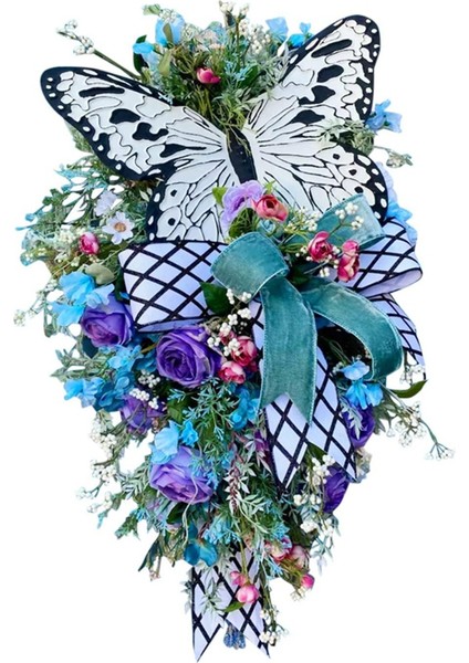 Ön Kapı Için Kelebek Yaz Leri Ilkbahar Yaz Kelebekleri Dekor Hoş Geldiniz Yazısı Yaz Çelengi (Yurt Dışından)