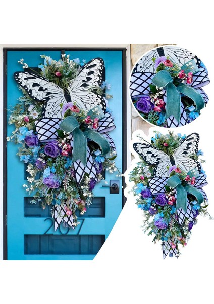 Ön Kapı Için Kelebek Yaz Leri Ilkbahar Yaz Kelebekleri Dekor Hoş Geldiniz Yazısı Yaz Çelengi (Yurt Dışından) fırsatları