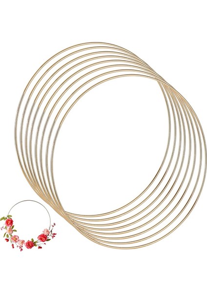 8 Adet Metal Çiçek Çember Çelengi 12 Inç Yakalayıcı Makrome Halkaları Düğün Çelengi Dekoru, Masa Orta Parçaları (Yurt Dışından) fiyatları