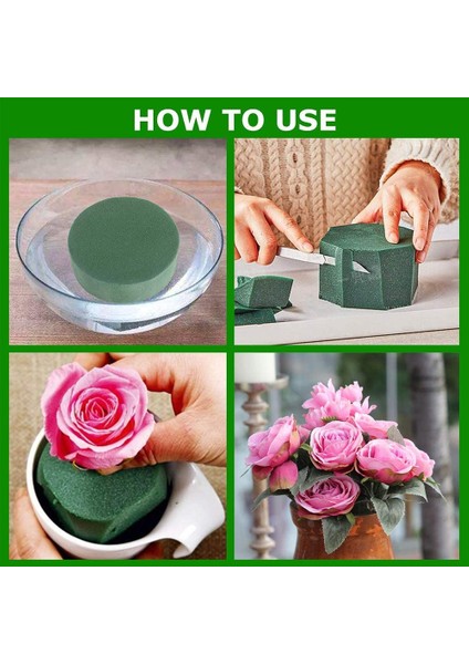 20'li Yuvarlak Çiçek Köpük Paketi, El Sanatları Projesi Için Islak Çiçekçi Strafor Blok Çiçek Aranjmanı Malzemeleri, Parti Dekorasyonu (Yurt Dışından) indirimleri