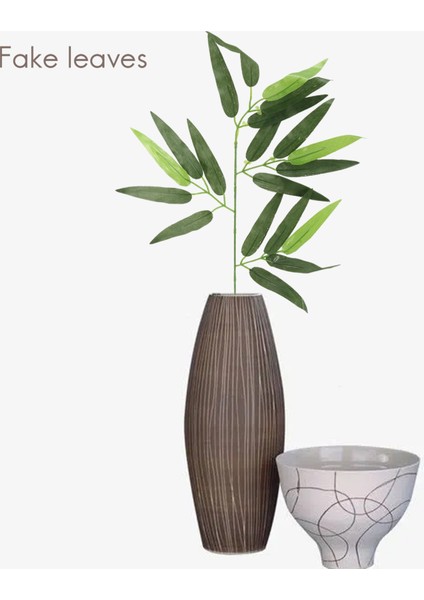 50 Adet Yapay Yeşil Bambu Yaprakları Yeşil Bitkiler Yeşillik Yaprakları Ev Otel Ofis Parti Dekorasyonu Için (Yurt Dışından) fırsatları