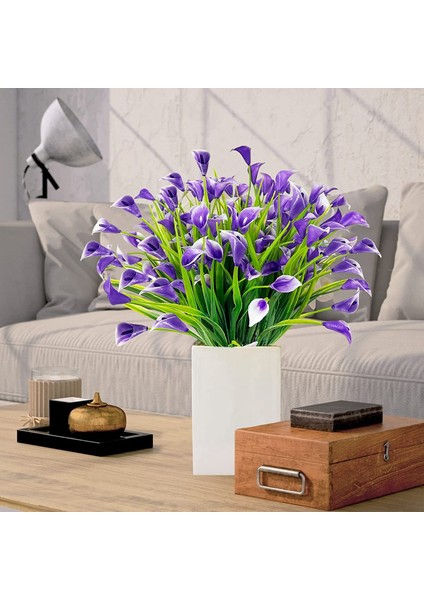 Calla Zambak Yapay Çiçek Bitkiler, Bitkiler Plastik Bahar Çiçek Kapalı Dış Ekici Ev Dekor (Yurt Dışından) fiyatları