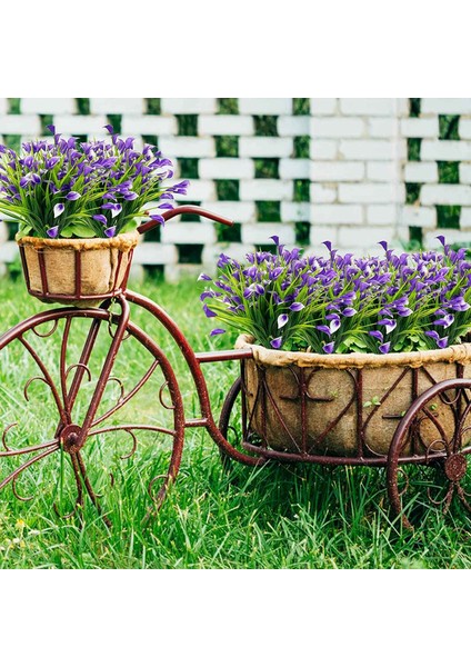 Calla Zambak Yapay Çiçek Bitkiler, Bitkiler Plastik Bahar Çiçek Kapalı Dış Ekici Ev Dekor (Yurt Dışından) fırsatları