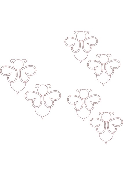 6 Adet Arı Çelengi Formu Tel Çerçeve Bahar Yaz Patio Veranda Dekoru Ev Dekoru ve Açık Hava Için (Yurt Dışından)