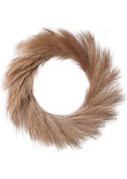 Pampas , 20.86IN Dairesel Duvar Süsleme Yapay Boho Tarzı Modern Şık Ev Dekor Çiftlik Evi (A) (Yurt Dışından)