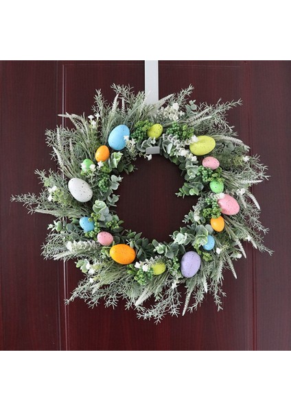 50CM Paskalya Çelengi Paskalya Yumurtaları Dekorasyon Yapay Çiçek Ev Dıy El Sanatları Kapı Askısı Paskalya Parti Dekoru (Yurt Dışından) modelleri