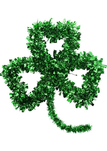 St. Patrick Günü Yeşil Irlanda Kapı ve Ev Duvar Süslemeleri Parti Eğlencesi Trifolium Yonca Şanslı Çim Çelengi (Yurt Dışından)