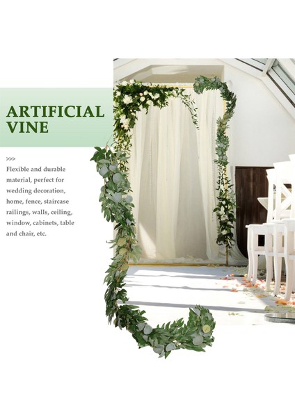 Yapay Okaliptüs ve Söğüt Sarmaşıklar Ivy Düğün Zemin Kemer Duvar Dekor Masa Koşucu Asma (Yurt Dışından) fiyatları