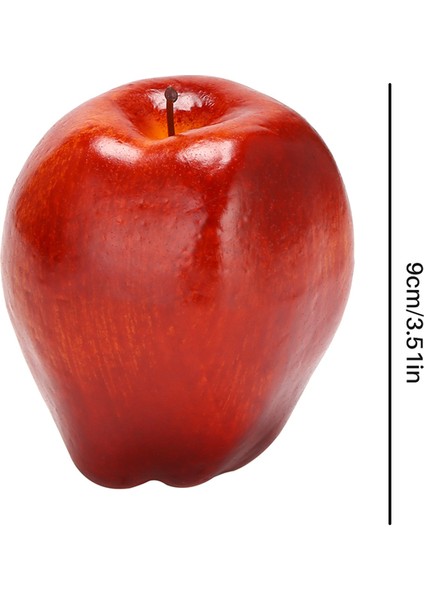 12 Adet Meyve Elma Yapay Elma Gerçekçi Simülasyon Kırmızı Elmalar Ev Ev Dekor Natürmort Için Mutfak Dekoru (Yurt Dışından)