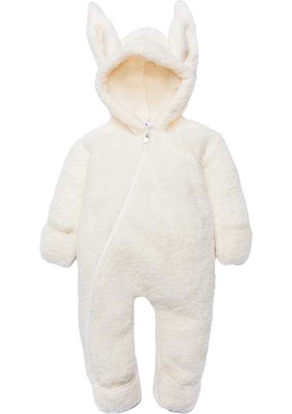 Kız Erkek Bebek ve Çocuk Patikli Peluş Tavşan Tulum