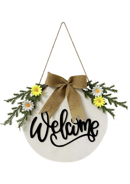 Kapı Askısı Çiftlik Evi Için Hoş Geldiniz Işareti, Rustik Ahşap Kapı Askıları Ön Veranda Dekoru Açık Hava Asılı Dikey Işaret (Yurt Dışından)