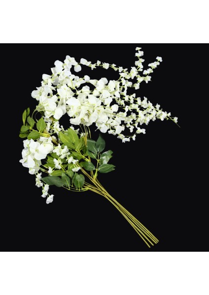 Yapay Ipek Wisteria Vine Ratta Ipek Asılı Çiçek Düğün Dekor, 6 Parça, (Beyaz) (Yurt Dışından) fırsatları
