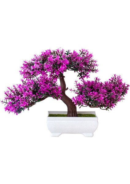 Yapay Bitkiler Bonsai Küçük Ağaç Saksı Bitki Çiçekleri Saksı Bonsai Ev Odası Masa Otel Bahçe Dekoru C (Yurt Dışından)
