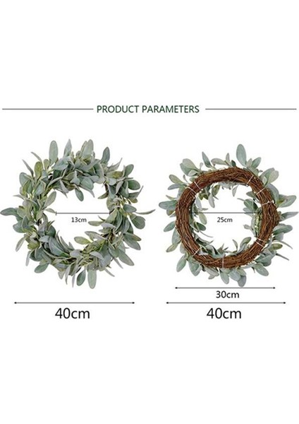 Adet Bahar Kuşlu Kuzu Kulağı Çelengi, Yıl Boyu Her Gün Kullanılabilen Yeşillik Çelengi, Asma Tabanı ve Yeşil Yapraklar (Yurt Dışından) fırsatları