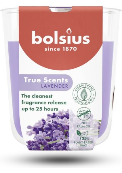 Lavanta Kokulu Bardakta Mum – Lila Renkli, 80/73 Mm, 25 Saat Yan Ma Süresi fiyatları