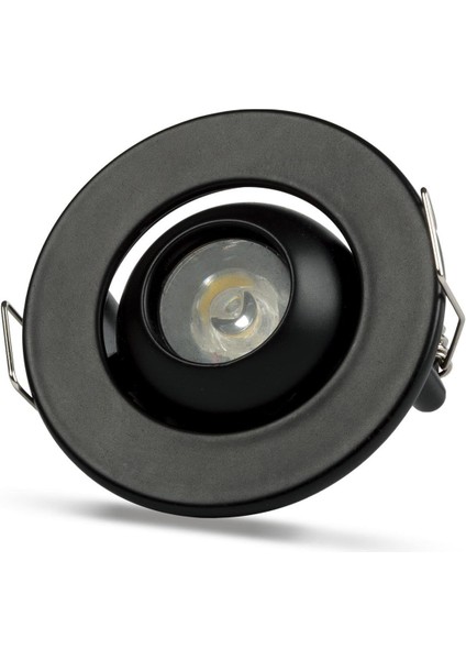 6 Adet Noas YL94 0201 Siyah Kasa 1W LED Spot 6500K Beyaz Işık