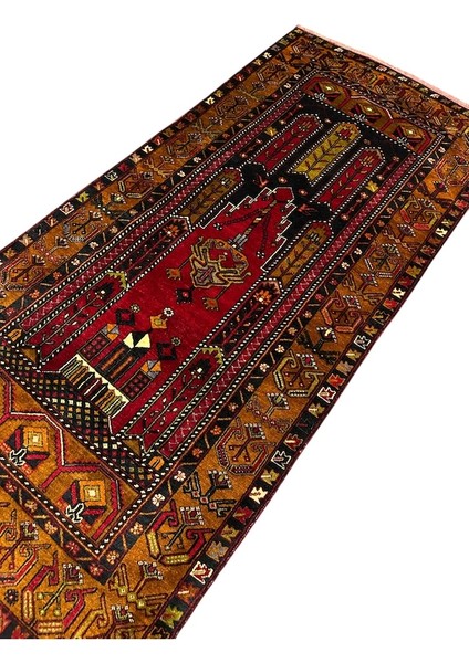 El Dokuma Yahyalı Halısı Büyük Seccade Namazlık 123X265 Kök Boya modelleri