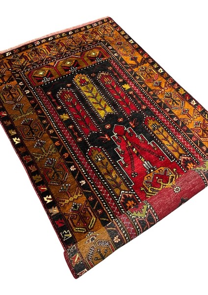 El Dokuma Yahyalı Halısı Büyük Seccade Namazlık 123X265 Kök Boya fırsatları