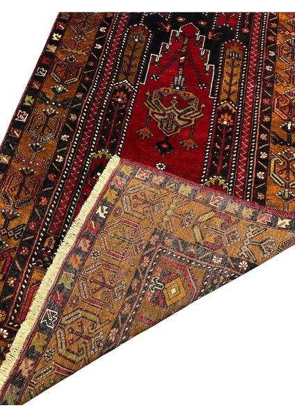 El Dokuma Yahyalı Halısı Büyük Seccade Namazlık 123X265 Kök Boya indirimleri