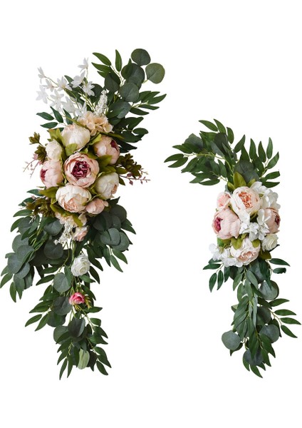 Adet Yapay Çiçek Gül Şakayık Hoş Geldiniz Düğün Misafir Kartı Dekorasyonu Düğün Kemeri Düğün Arka Plan Duvar Dekorasyonu (Yurt Dışından)