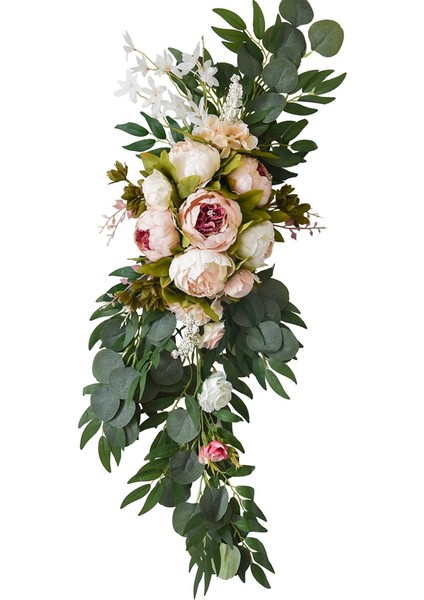 Adet Yapay Çiçek Gül Şakayık Hoş Geldiniz Düğün Misafir Kartı Dekorasyonu Düğün Kemeri Düğün Arka Plan Duvar Dekorasyonu (Yurt Dışından) fırsatları