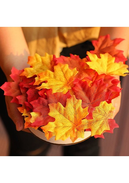 Yapay Akçaağaç Yaprağı Simülasyon Dekorasyon Ipek Akçaağaç Yaprağı Sonbahar Yaprağı Aile Düğün Parti Dekorasyon (Yurt Dışından) fırsatları