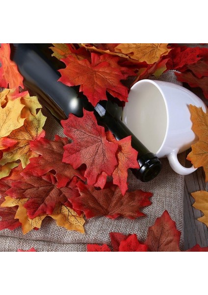 Yapay Akçaağaç Yaprağı Simülasyon Dekorasyon Ipek Akçaağaç Yaprağı Sonbahar Yaprağı Aile Düğün Parti Dekorasyon (Yurt Dışından) indirimleri