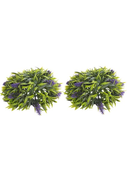 Asılı Budama Topu Lavanta Yapay Bahçe Çiçek Bitki Dekor Sepeti 25CM (Yurt Dışından)