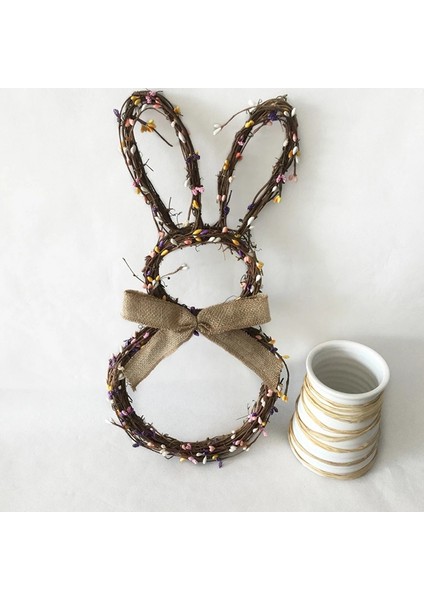 El Yapımı Rattan Tavşan Kolye Noel Paskalya Kapı Askısı Tatil Ev Dekorasyonları-A (Yurt Dışından) fırsatları