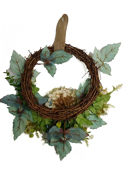 Bahar Yapay Ortanca Her Mevsim Için Yuvarlak Ön Kapı Duvar Pencere Düğün Dekor (Yurt Dışından) fiyatları