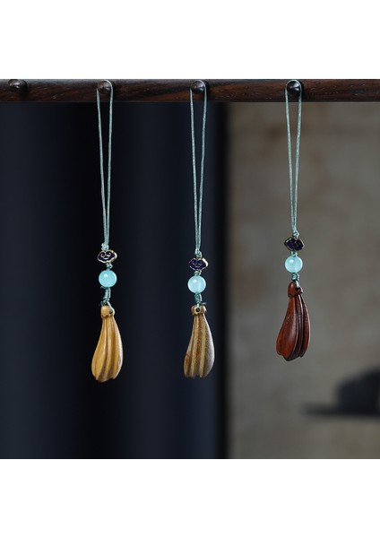 Yeşil Sandal Ağacı Sandal Ağacı Oyma Sevimli Hayvan Kolye Diy Yaratıcı Çanta Araba Anahtarlık Cep Telefonu Zinciri Kolye Aksesuarları (Yurt Dışından)