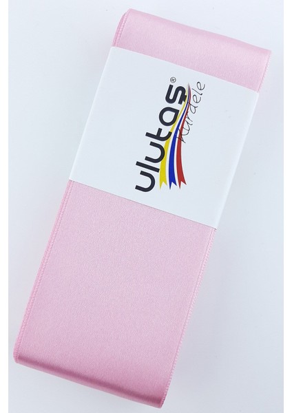 Pembe Saten Kurdele 6 cm 10 mt
