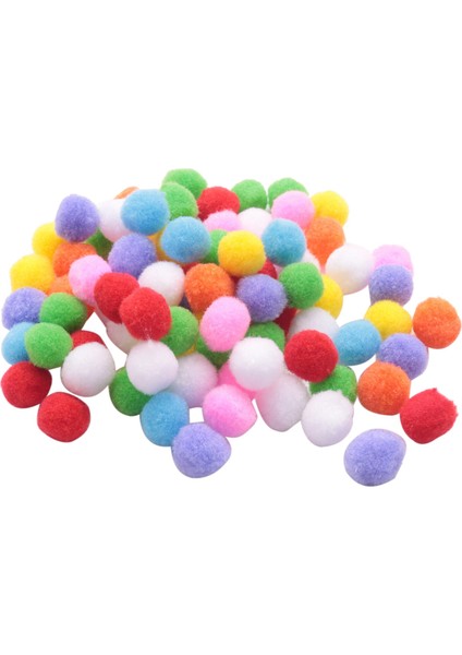 80 Adet Yuvarlak Çok Renkli Ponpon Topları. (Yurt Dışından)