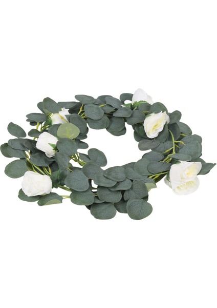 3 Adet 6.5 Ayak Yapay Okaliptüs Çelengi Çiçekli, Ipek Okaliptüs Yeşillik Yaprak Asılı Asma Düğün Dekoru Için (Yurt Dışından) modelleri