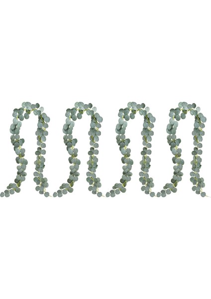 4'lü Paket 6,5 Ayak Yapay Okaliptüs Yaprakları Yeşillik Asma Düğün Partisi Masa Arka Planı Kemer Duvar Dekoru (Yurt Dışından)