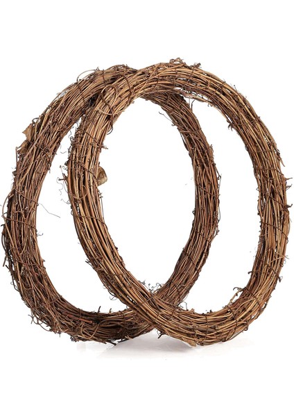 2 Adet 14 Inç Asma Ler Asma Şube Rattan Dıy Noel Zanaat Veya Düğün Dekorları (Yurt Dışından)