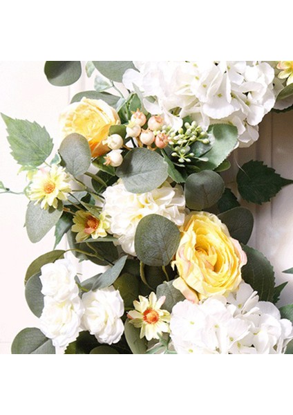 Yeşil Okaliptüs Yaprakları ile Yapay Ortanca , Ön Kapı Duvar Çiftlik Evi Dekoru Için Çiçek (Yurt Dışından) modelleri