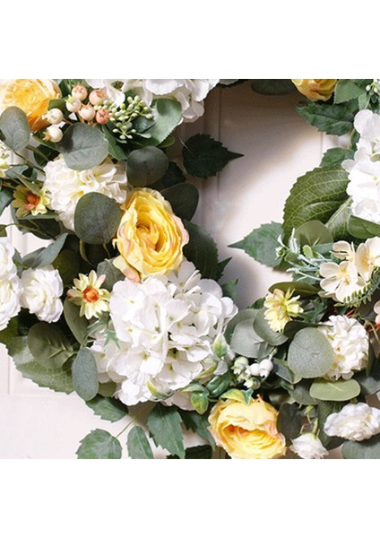 Yeşil Okaliptüs Yaprakları ile Yapay Ortanca , Ön Kapı Duvar Çiftlik Evi Dekoru Için Çiçek (Yurt Dışından) fırsatları