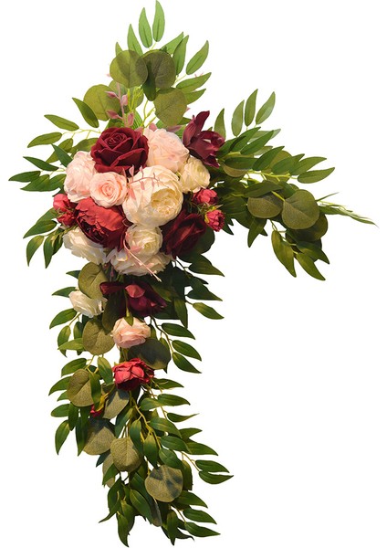 2 Adet Yapay Çiçek Gül Şakayık Hoş Geldiniz Düğün Konuğu Dekorasyonu Düğün Kemeri Düğün Arka Plan Duvar Dekorasyonu (Yurt Dışından) fiyatları