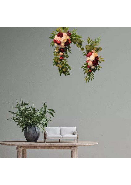 2 Adet Yapay Çiçek Gül Şakayık Hoş Geldiniz Düğün Konuğu Dekorasyonu Düğün Kemeri Düğün Arka Plan Duvar Dekorasyonu (Yurt Dışından) indirimleri