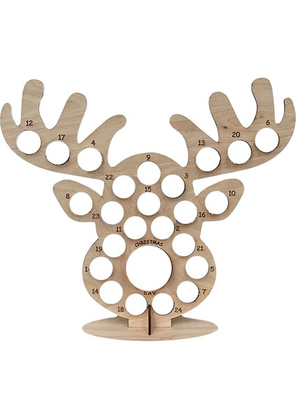 Ahşap Noel Geri Sayım Takvimi Noel Ağacı Geri Sayım Takvimi Çikolata Standı B (Yurt Dışından)