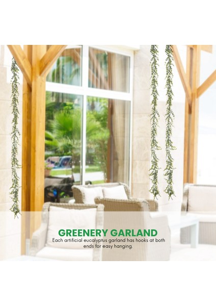 3 Paket Yapay , Yapay Sarmaşıklar Okaliptüs Yeşillik Düğün Zemin Kemer Duvar Dekoru, 6 Feet (Yurt Dışından) fırsatları