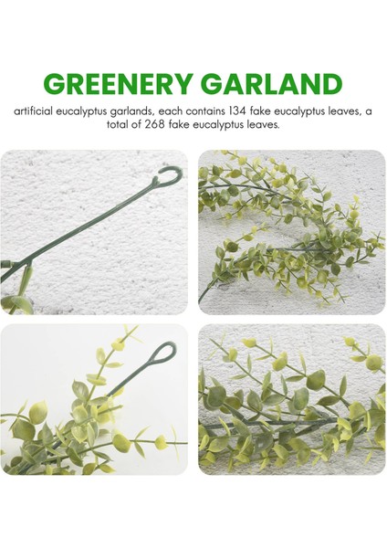 3 Paket Yapay , Yapay Sarmaşıklar Okaliptüs Yeşillik Düğün Zemin Kemer Duvar Dekoru, 6 Feet (Yurt Dışından) indirimleri